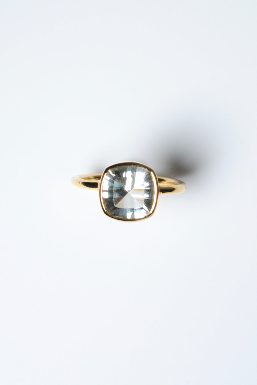 (グリーンアメジスト/gold) corn cave cushion ring