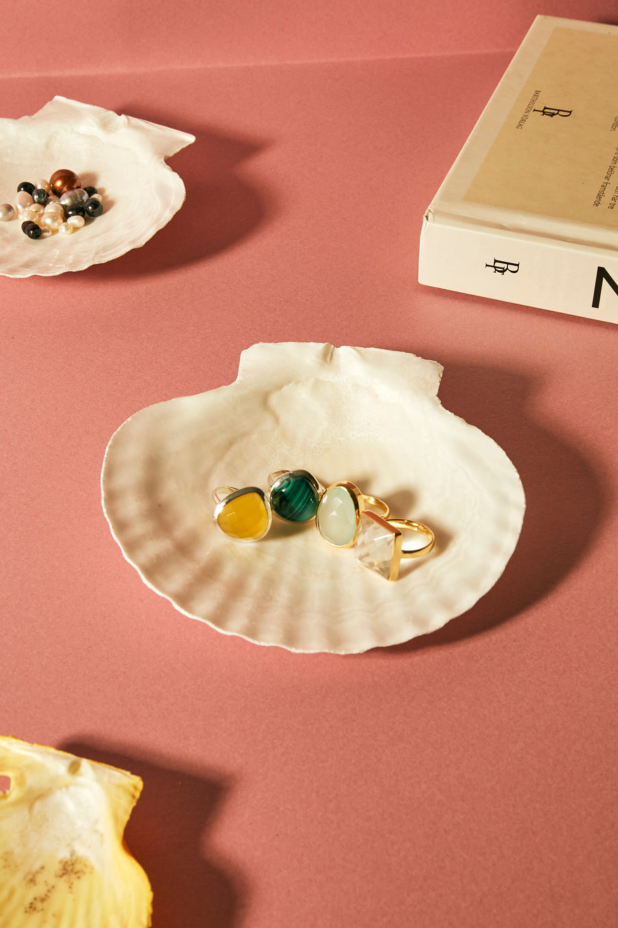 (Crystal/gold) Big solid square ring 
