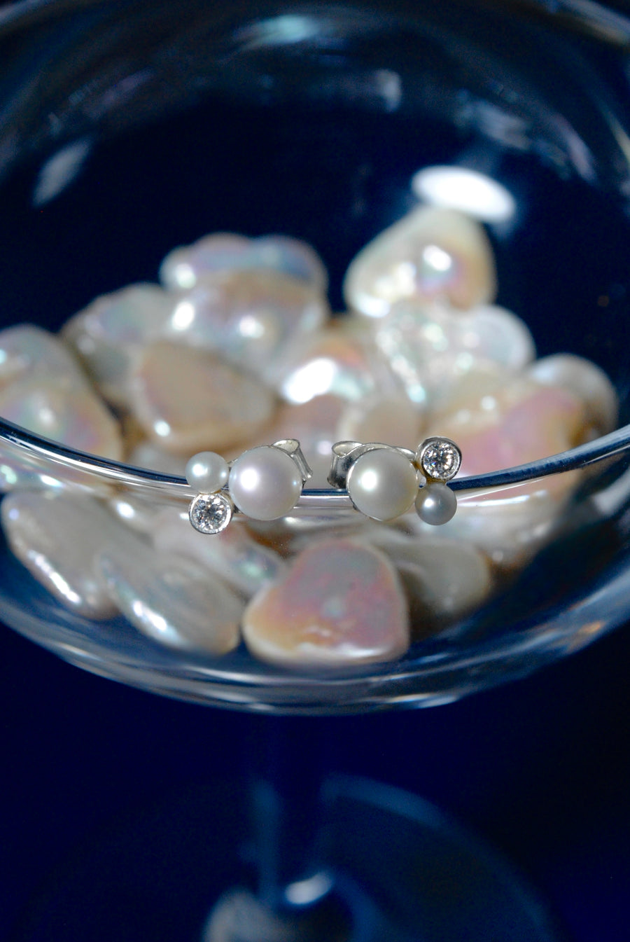 (パール_モアサナイト/silver) astra orbit  earring