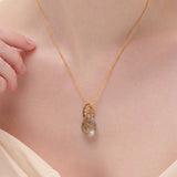 (ゴールデンルチル&スモーキークオーツ/gold) asatsuyu necklace