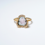 (ダイヤモンド_ウォーターメロントルマリン/gold) water tour diamond ring 7号