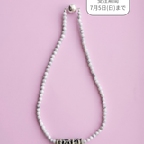 【予約販売】(ダルメシアンジャスパー/ハウライト) playful rosary necklace
