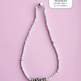 【予約販売】(ダルメシアンジャスパー/ハウライト) 2way playful rosary necklace