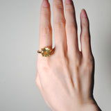 (レモンクオーツ/gold) rosette inside ring