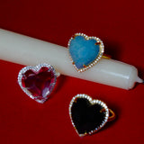 (クリスタル/silver) heart 4 u ring