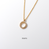 (モアサナイト/gold) secret charm necklace