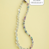 【予約販売】(アクアマリン/マルチフローライト) playful rosary necklace