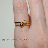 (ガーネット/gold) birth ring【1月誕生石】
