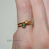 (エメラルド/gold) birth ring【5月誕生石】