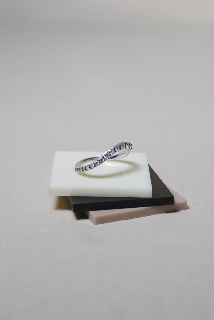 (モアサナイト/silver) grow ring