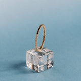(ブラックスピネル&モアサナイト/gold) skinny 2way eternity ring