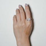 (クリスタル/silver )Ms.heart ring