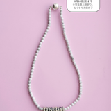 【予約販売】(ダルメシアンジャスパー/ハウライト) 2way playful rosary necklace