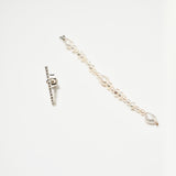 (パール・モアサナイト/silver) 2way baby pearl pierced earring