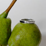 (ブラックオニキス&ホワイトトパーズ/silver) bi-color 3way square eternity ring