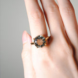 (グリーンアメジスト/gold) rosette inside ring