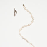 (パール・モアサナイト/silver) 2way baby pearl pierced earring