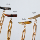 (モンタナアゲート/gold) horn mantel chain  necklace