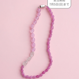 【予約販売】(ローズクオーツ/ピンクジェイド) playful rosary necklace