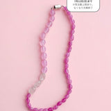【予約販売】(ローズクオーツ/ピンクジェイド) 2way playful rosary necklace