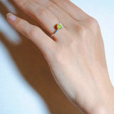 (ペリドット/silver) hemisphere basic circle ring
