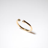 (ペリドット/gold) 2way milano ring