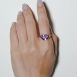 (ピンクアメジスト/gold)Ms.heart ring