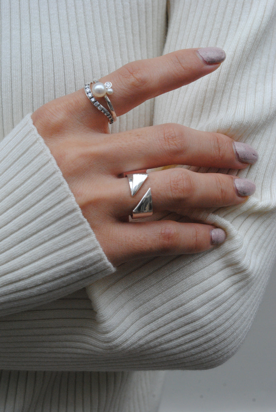 (モアサナイト/silver) grow ring