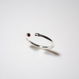 (ガーネット/silver) 2way milano ring