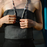 (ピカソジャスパー_パール) 2way playful rosary necklace