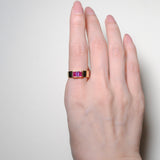 (ルビー&アメジスト/gold) arcade ring