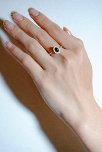 ブラックオニキス/silver) hemisphere bril oval ring ODR171001 | ödül