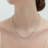 (ハウライト/silver) 4way horn mantel chain  necklace