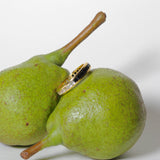 (ブラックオニキス&ホワイトトパーズ/GOLD)bi-color 3way square eternity ring