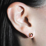 (ガーネット/gold) deformed petit earring