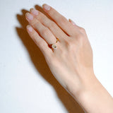(プレナイト/gold) hemisphere bril oval ring