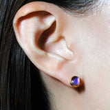 (アメジスト/gold) deformed petit earring