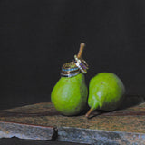 (ブラックオニキス&ホワイトトパーズ/GOLD)bi-color 3way square eternity ring