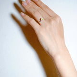 (ペリドット/silver) hemisphere basic circle ring