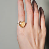 (レモンクオーツ/silver) heart 4 u ring