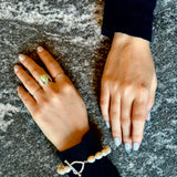 (レモンクリソプレーズ/silver) long heart rough ring