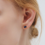 (ブルーサファイア/gold) mini rect boad earring