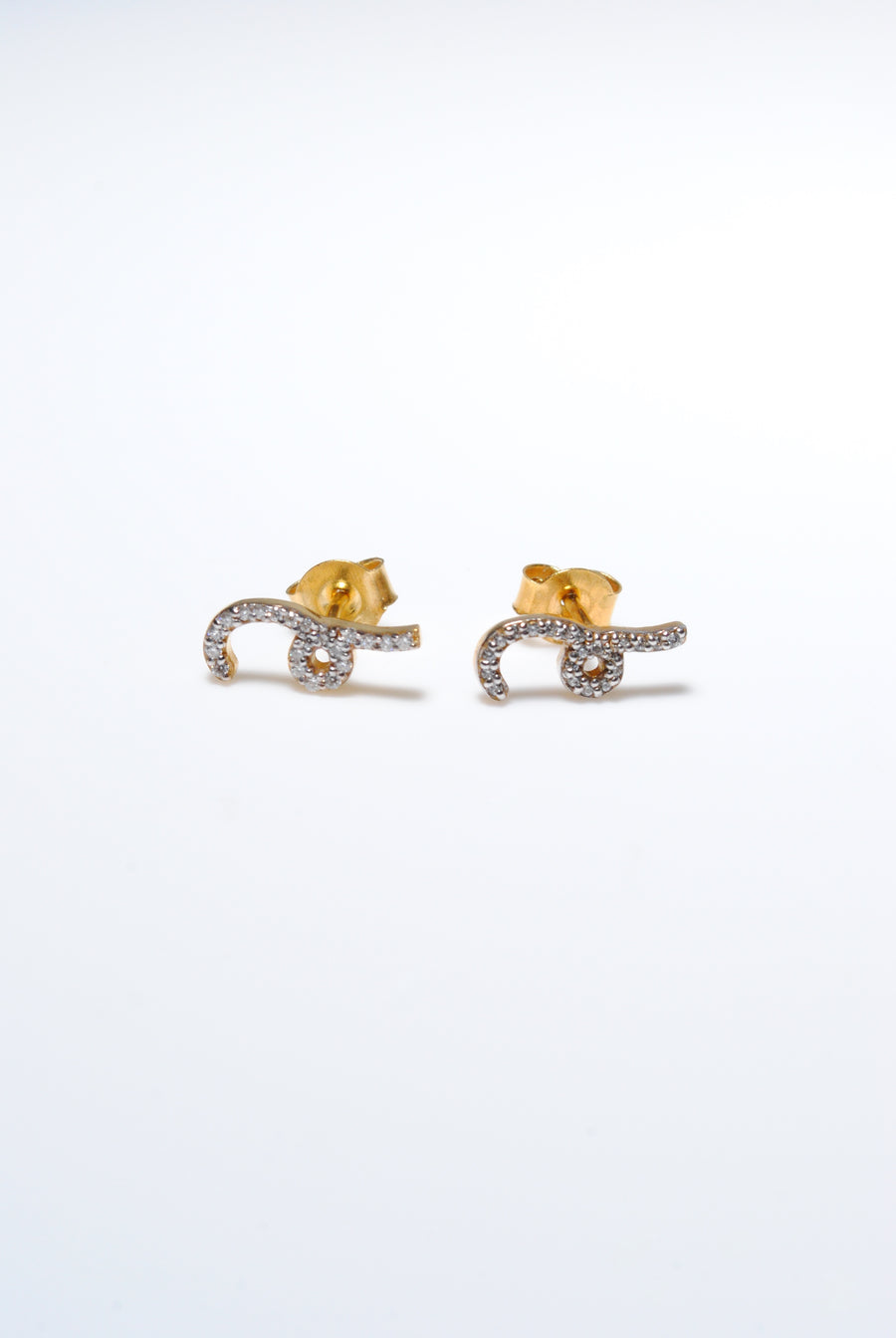 (モアサナイト/gold) mini drawing earring