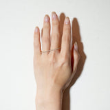 (モアサナイト/gold) straight bar double finger ring