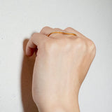 (モアサナイト/gold) straight bar double finger ring