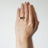 (スモーキークオーツ/silver) rect board ring