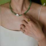 【予約販売】(アベンチュリンアゲート/パール) playful rosary necklace