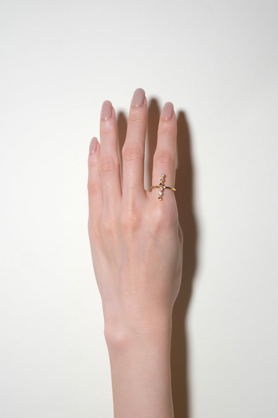 (ピンクトルマリン＆ガーネット＆アメジスト/gold) dotsn dots ring