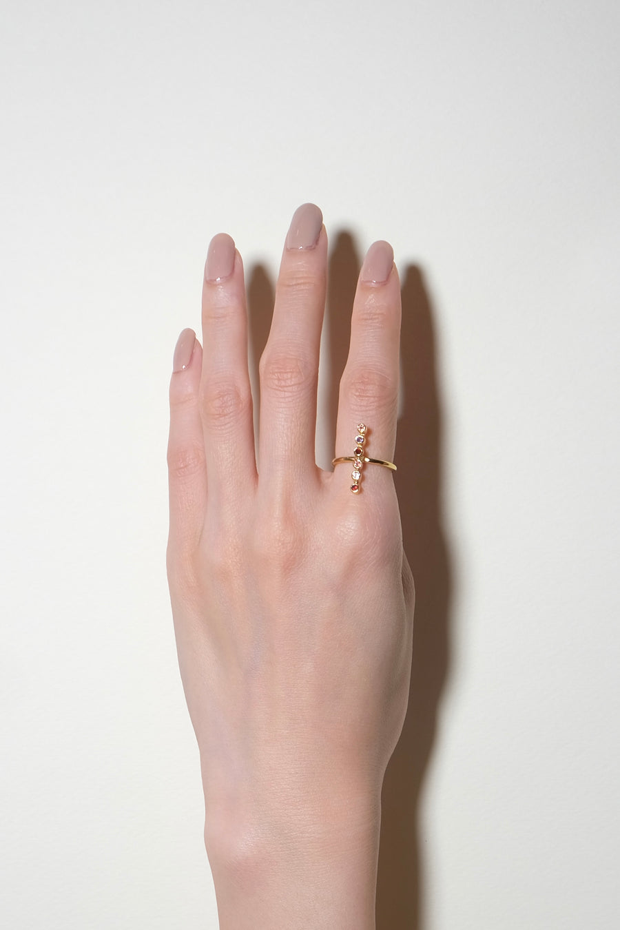 (ピンクトルマリン＆ガーネット＆アメジスト/gold) dotsn dots ring