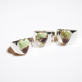 (レモンクリソプレーズ/silver) long heart rough ring